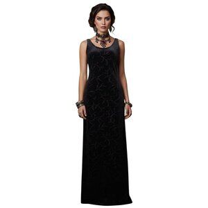 Vtg 90s Y2K Maxi Dress M Asian Oriental Whimsigoth Goth Fairy Grunge Emo